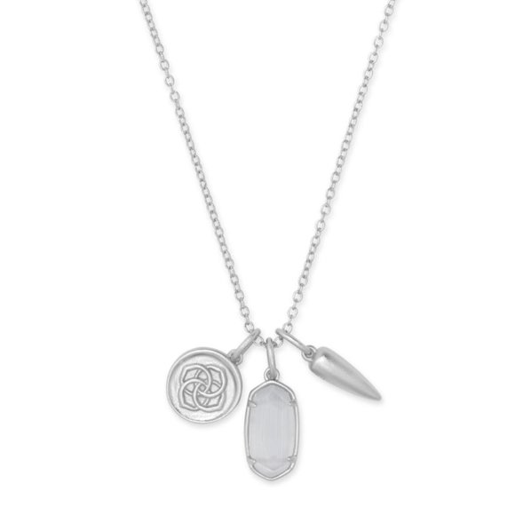 Kendra Scott Jewelry Kendra Scott Dira Silver Coin Charm Necklace